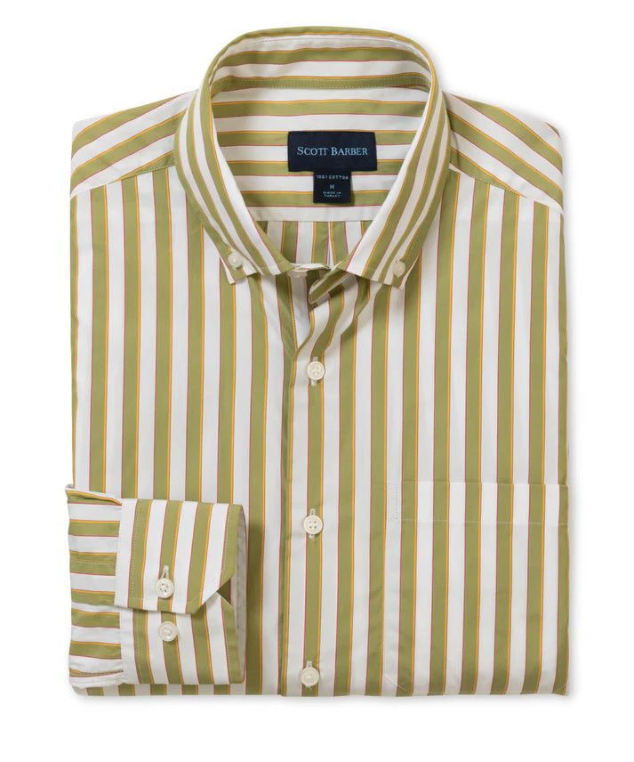 Bold Sateen Stripe - Sage